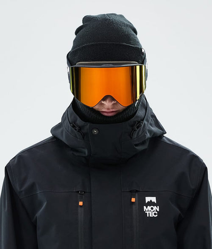 Masque De Ski – Noir Avec Écran Miroir Rouge Rubis