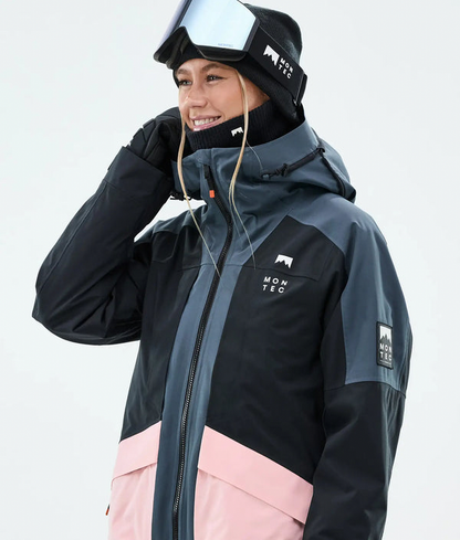 Morpheus W Veste de ski pour femme – Bleu métallisé / Noir / Rose doux