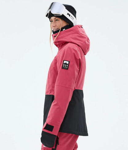 Moss W Veste de ski pour femme – Rouge clair / Noir