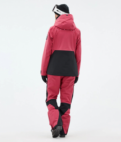 Moss W Veste de ski pour femme – Rouge clair / Noir